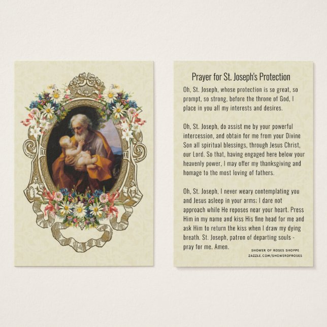 St. Joseph Jesus Catholic Protection Prayer (Front & Back)
