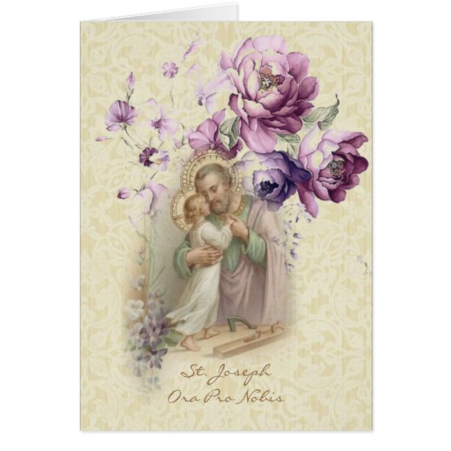 St. Joseph Jesus Catholic Vintage Floral (Front)