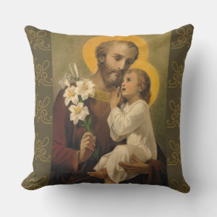 St. Joseph Jesus Religious Pope Signature Cushion