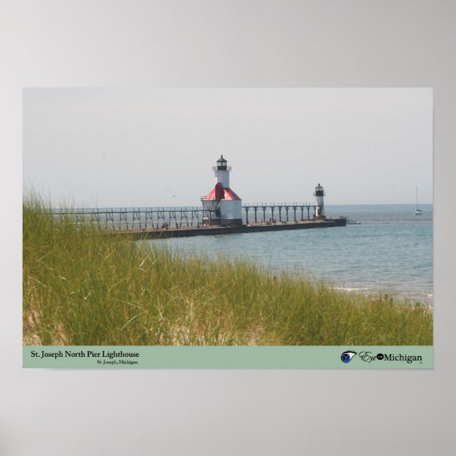 St. Joseph Lighthouse - Michigan Poster (Front)