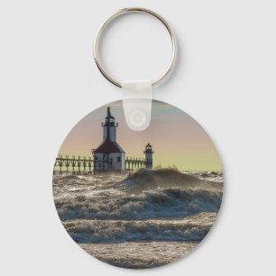St Joseph Lighthouse Painterly Key Ring