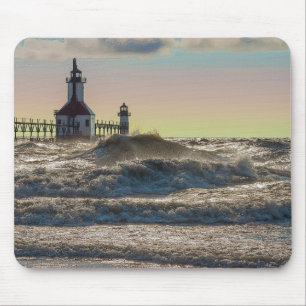 St Joseph Lighthouse Painterly Mouse Mat