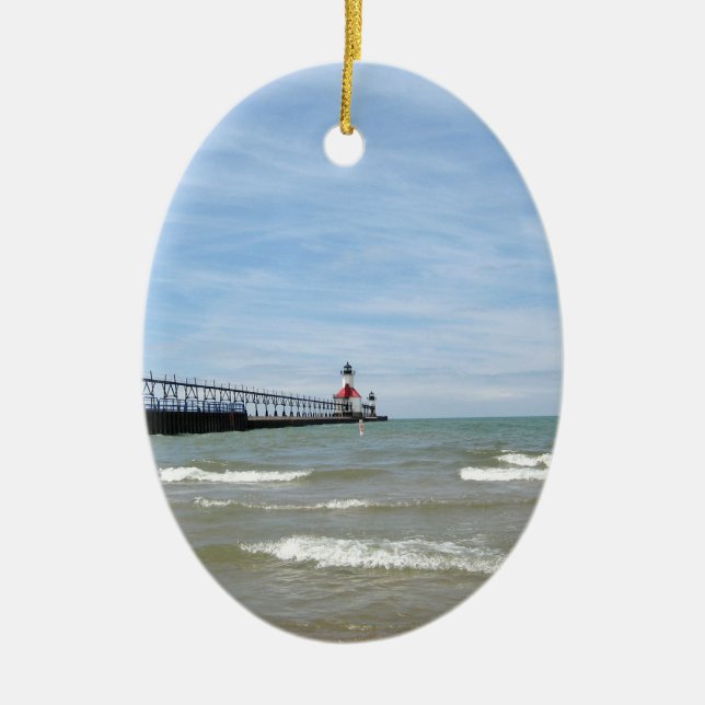 St Joseph Michigan Lighthouse Ornament  (Front)
