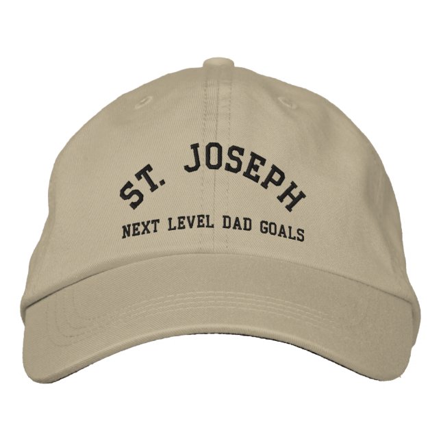St. Joseph Next Level Dad Goals Embroidered Hat (Front)