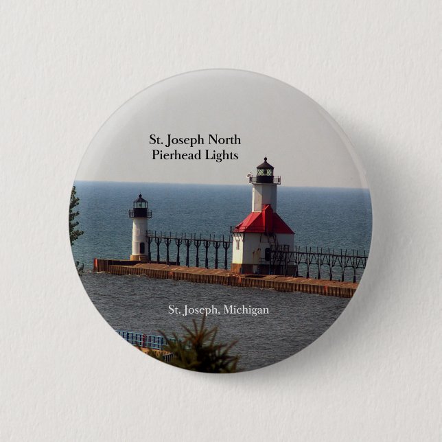 St. Joseph North Pierhead Lights button (Front)