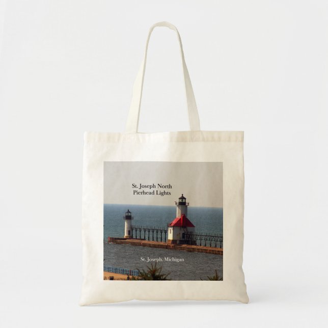 St. Joseph North Pierhead Lights tote bag (Front)