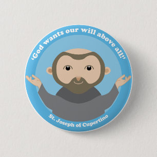 St. Joseph of Cupertino 6 Cm Round Badge