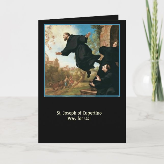 St. Joseph of Cupertino Catholic Religious Card (Front)