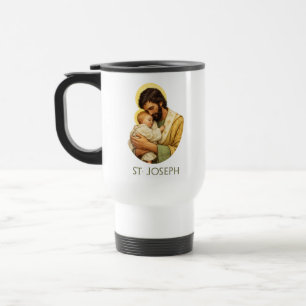 St. Joseph Patron Saint Catholic Christian Faith Travel Mug