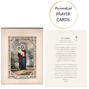 St. Joseph Patron Saint Catholic Prayer Card