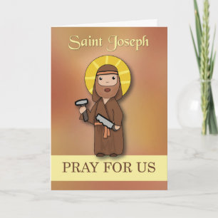 St. Joseph Pray for Us Simple Catholic Saint Card