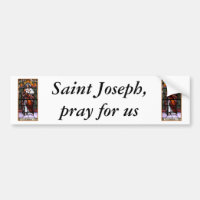 St. Joseph pray for us - stained glass window
