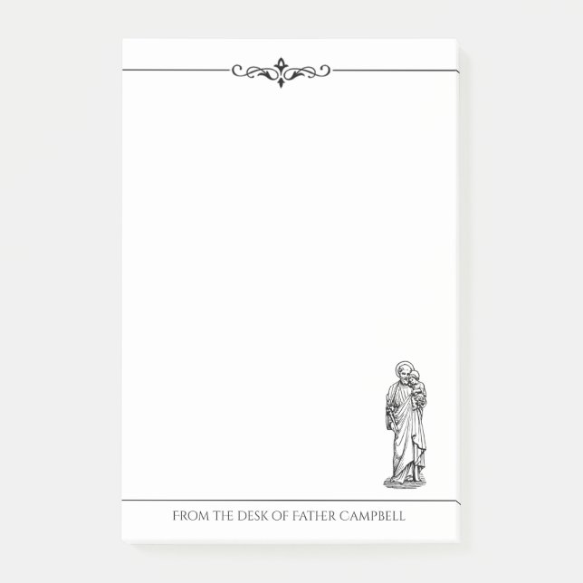 St. Joseph Religious Catholic Child Jesus Post-it Notes (Front)
