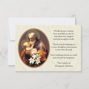 St. Joseph Religious Thank You Condolence