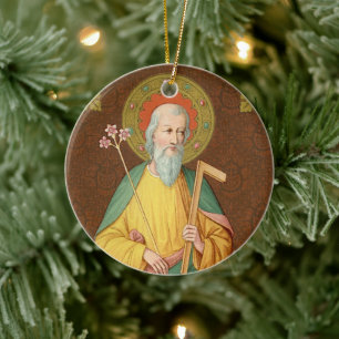 St. Joseph (SAU 35) Circular Ceramic Tree Decoration