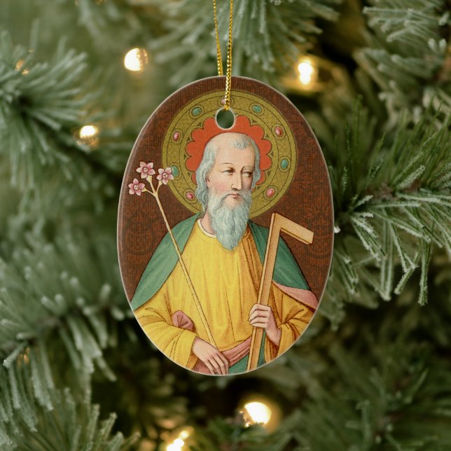 St. Joseph (SAU 35) Oval Ceramic Tree Decoration (Tree)