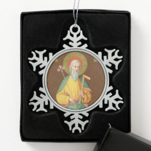 St. Joseph (SAU 35) Snowflake Pewter Christmas Ornament