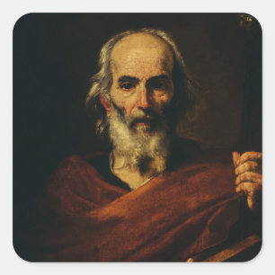 St. Joseph the Betrothed The Guardian of the Home  Square Sticker