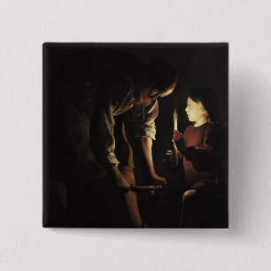 St. Joseph, the Carpenter, c.1640 15 Cm Square Badge