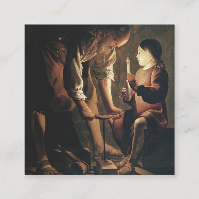 St. Joseph The Carpenter Square Business Card (Front)