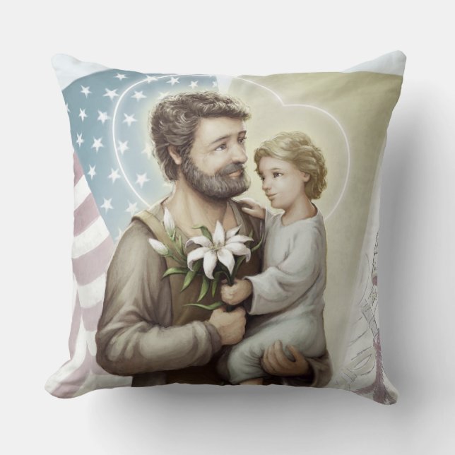 St. Joseph the Protector Cushion (Front)