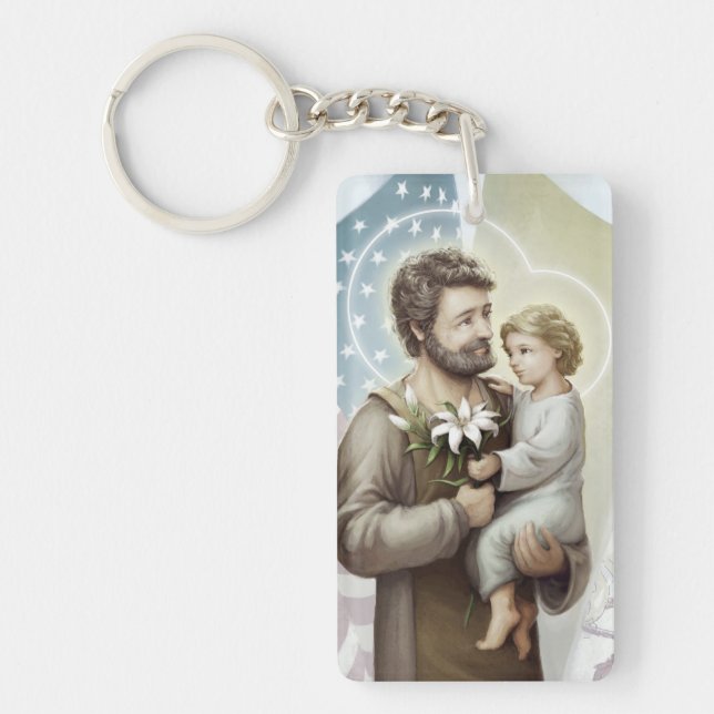 St. Joseph the Protector Key Ring (Front)