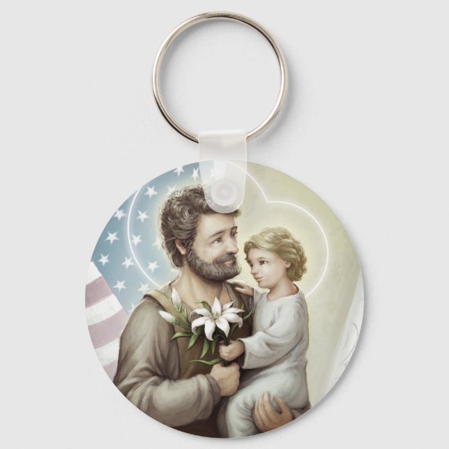 St. Joseph the Protector Key Ring (Front)