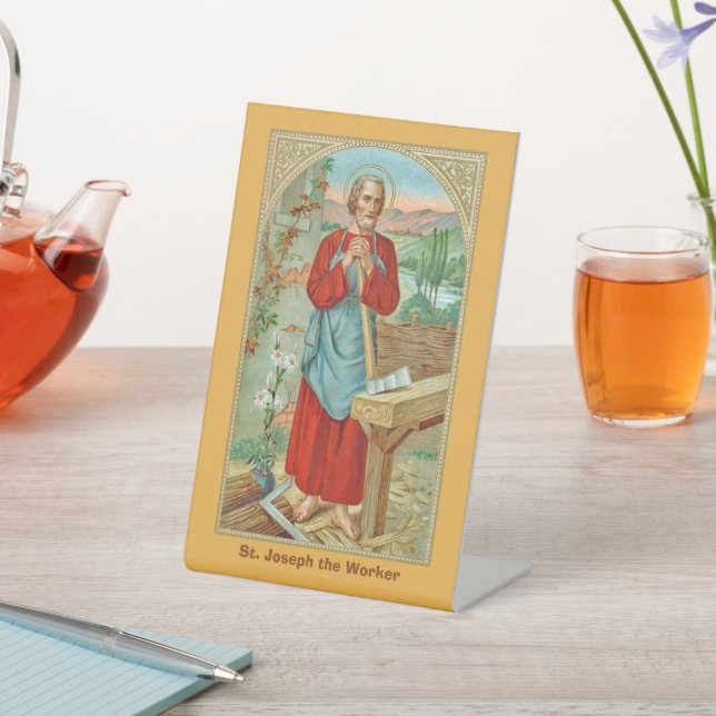 St. Joseph the Worker (BK 31) Pedestal Sign (In SItu)