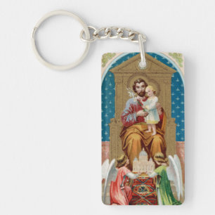 St. Joseph, Toddler CC, Angels with Vatican Model Key Ring