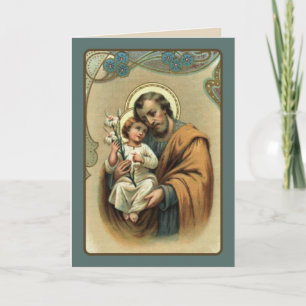 St. Joseph  with Baby Jesus Card