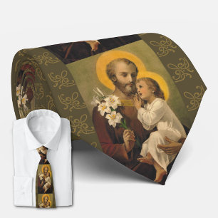 St. Joseph with the Child Jesus Lily Tie