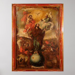 St Joseph with the Holy Trinity Poster
