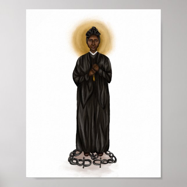 St. Josephine Bakhita Print - White Background  (Front)