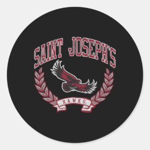 St Joseph'S Hawks Victory Grey Classic Round Sticker