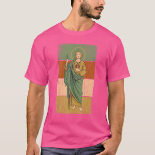St Jude Medal Thaddeus Apostle Patron Saint Of Los T-Shirt