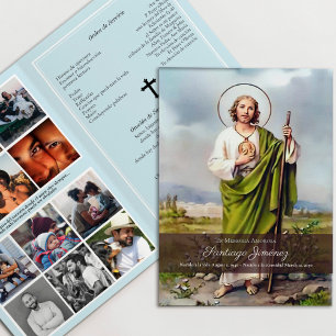 St Jude Spanish Funeral Programs, Folded Program Programme