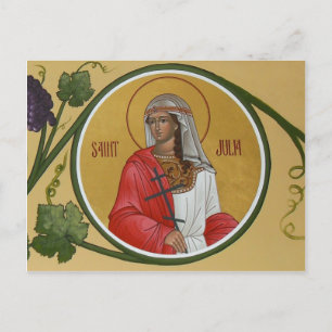 St. Julia Prayer Card