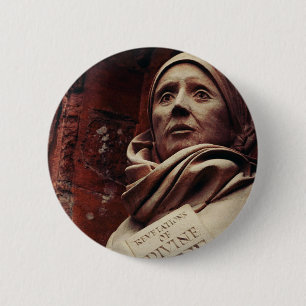 St. Julian of Norwich Mystic Visions & Sacred Art 6 Cm Round Badge