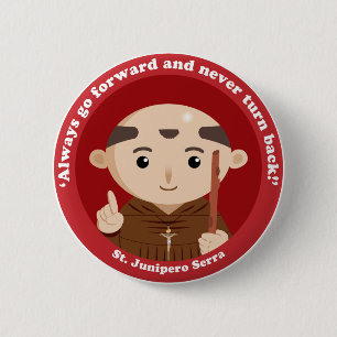 St. Junipero Serra 6 Cm Round Badge