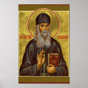 St. Justin Popovic Orthodox Christian Icon Print  