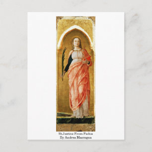 St.Justine From Padua By Andrea Mantegna Postcard