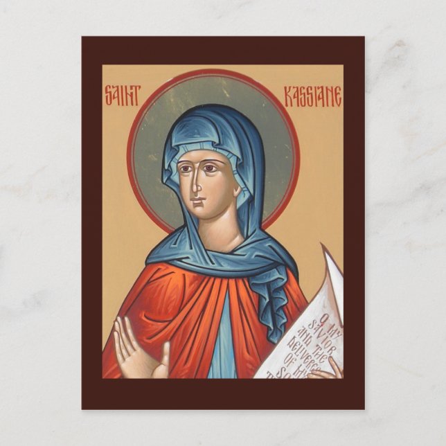 St. Kassiane the Hymnographer Prayer Card (Front)