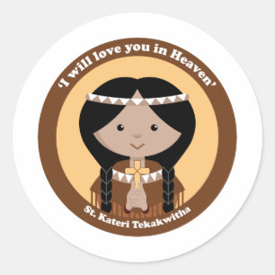 St. Kateri Tekakwitha Classic Round Sticker