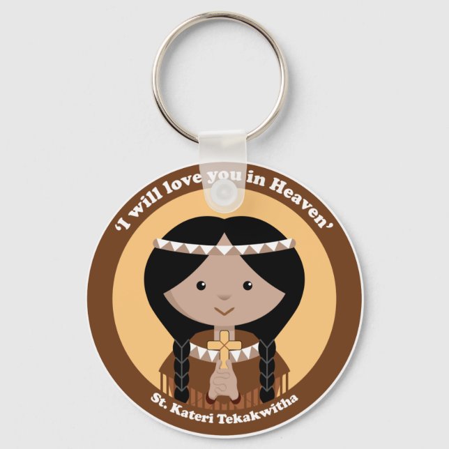 St. Kateri Tekakwitha Key Ring (Front)