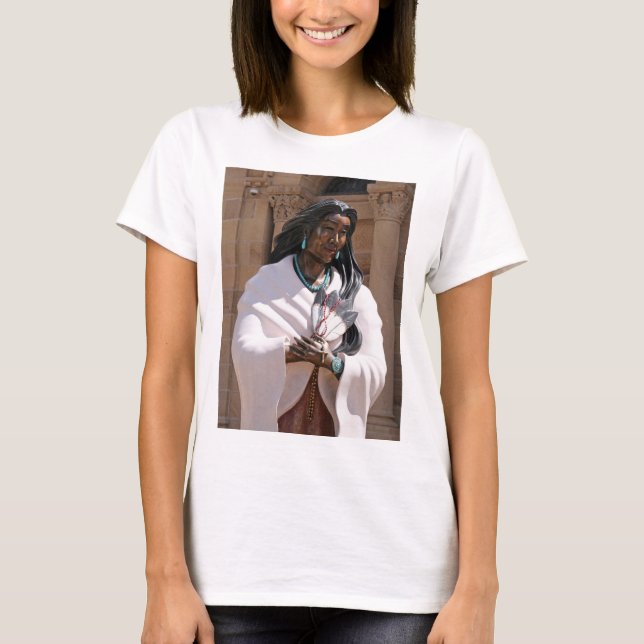 St. Kateri Tekakwitha The Sacred Lily Fine Art T-Shirt (Front)