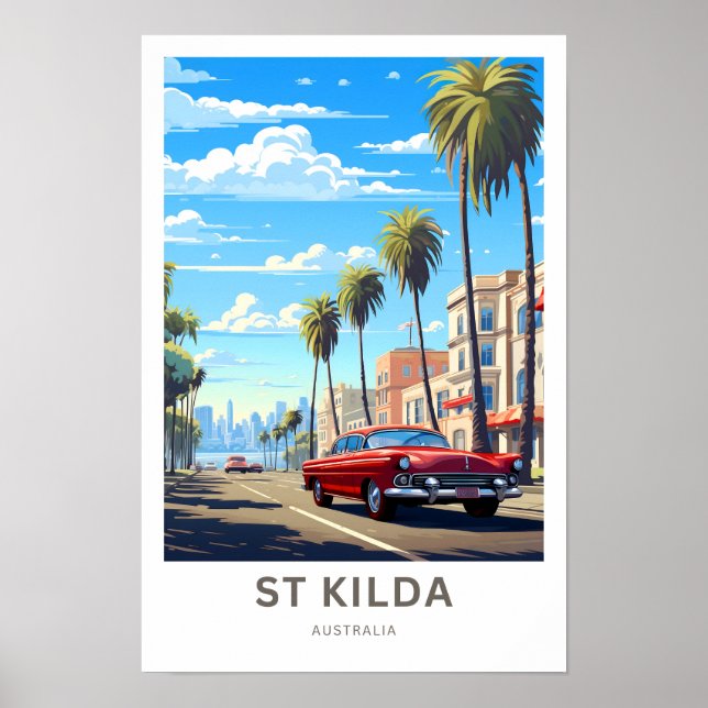 St Kilda Australia Travel Print (Front)