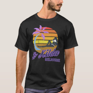 St Kilda Beach Melbourne Victoria Australia  Retro T-Shirt