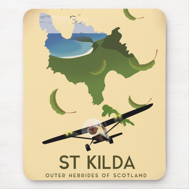 St Kilda, Outer Hebrides Scotland Mouse Mat (Front)