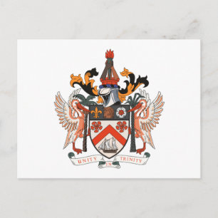 St. Kitts and Nevis Coat of Arms Postcard