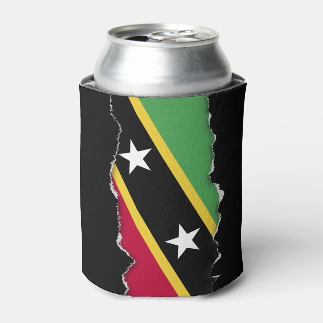 St. Kitts and Nevis Flag Can Cooler (Can Front)